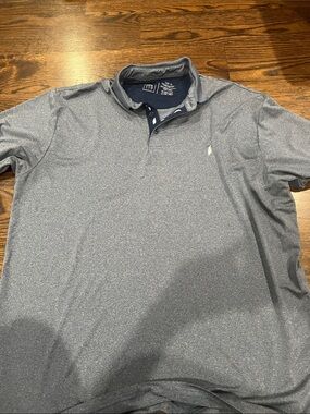 Men's Heathered Navy Polo with Subtle Logo